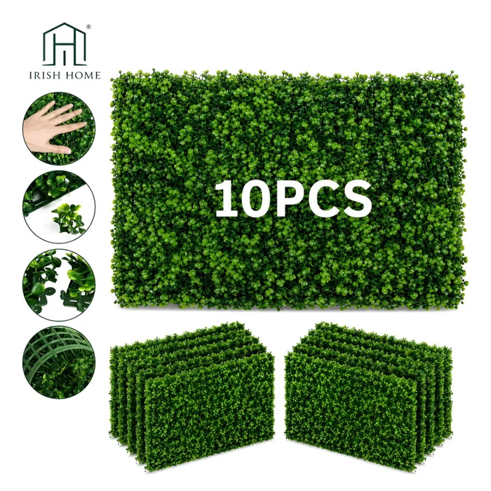 X10 Jardin Vertical Muro Palmeta Artificial Trebol 60x40 Cm Rectangula