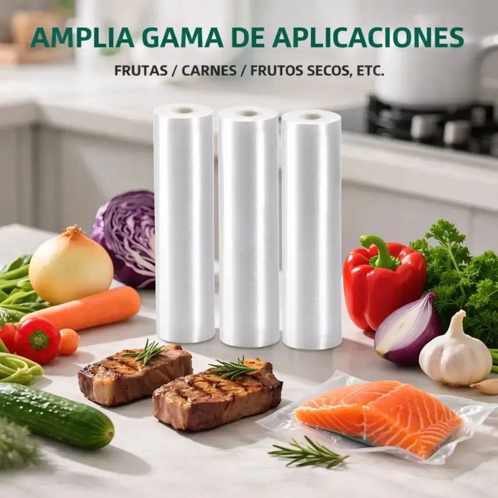 Bolsas Para Sellar Al Vacio Selladora Rollo Sellar Vacio 10m Blanco