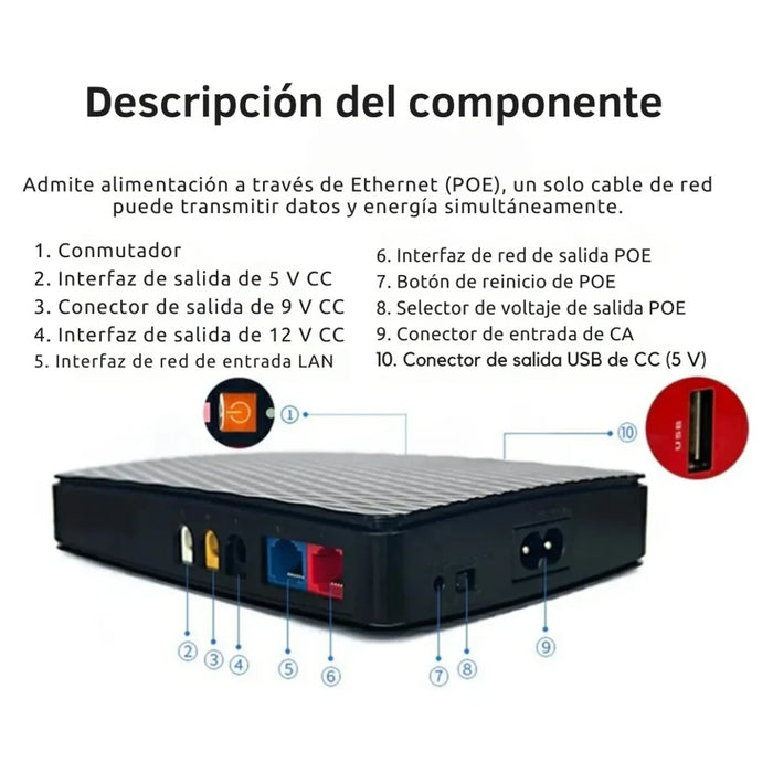 Mini Ups Router 8000mah 9v 12v 15v 24v Wifi Pc Bateria Power
