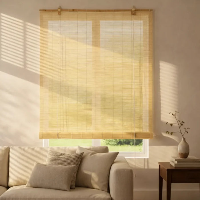 Cortina De Bambu Persiana Enrollable Cortinas Roller Bambu