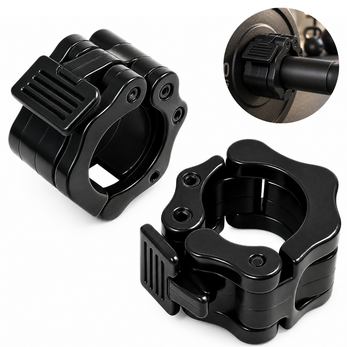 Pack 2 Seguros Para Barra Olímpica Collarines Tope 50mm