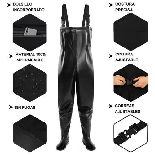 Wader De Pesca Wader Respirable Con Botas Traje Para Pescar