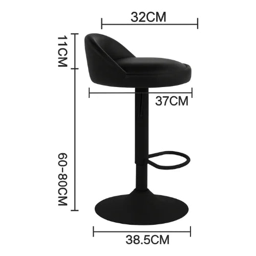 Silla Piso Bar Giratoria Altura Regulable Eco Cuero Taburete