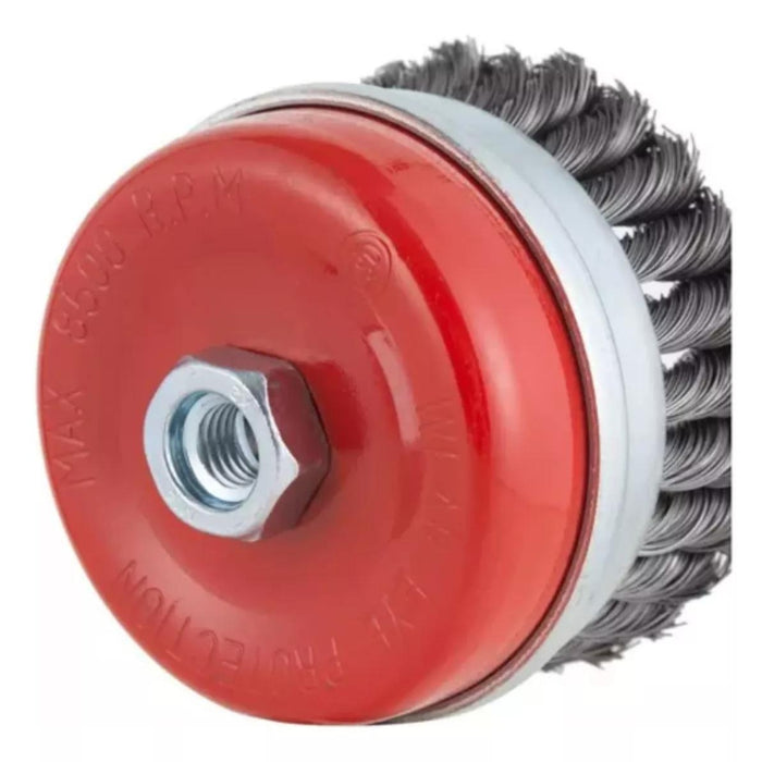 Grata Copa Acero Trenzado Esmeril Cepillo Alambre 4in 100 Mm
