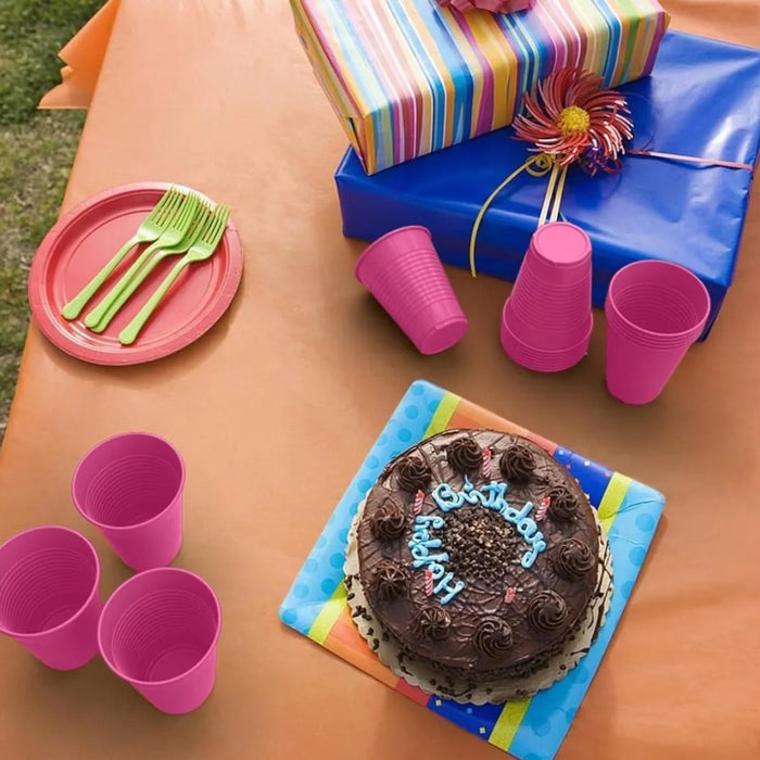 Set 50 Vaso Desechable Grande Fiestas Plasticos Vasos 400 Ml