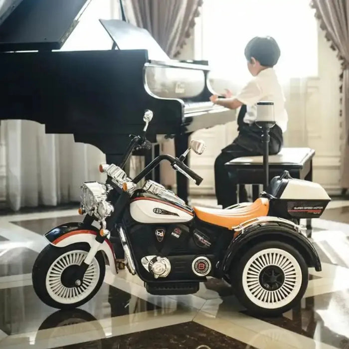 Motocicleta Montable Chopper Niños Policia Bluetooth Usb 12v