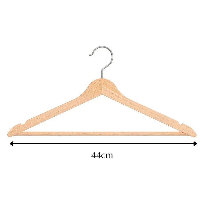 10 Perchas Gancho De Ropa Colgadores Antideslizantes Madera