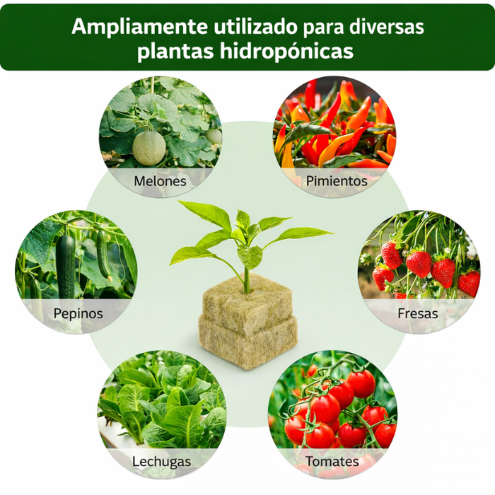 200 Bloques Cultivo Hidroponico Germinar Cubos De Hidroponia