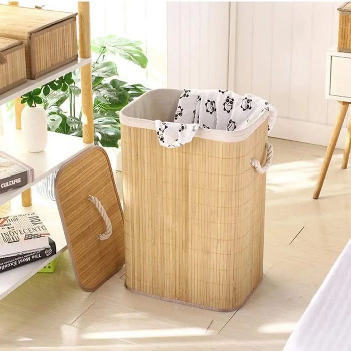 Canasto Cesto De Ropa Tapa Canasto Plegable Organizador Baño