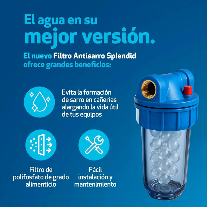 Filtro Purificador Antisarro Calefon Caldera Polifosfato Ter
