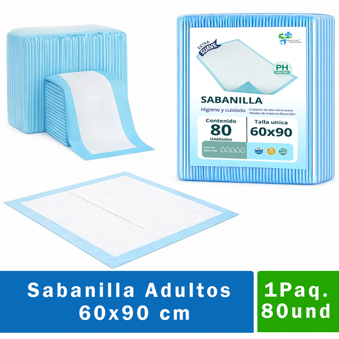 Pañales Sabanillas Adultos Protector Cama Sabanila 60x90