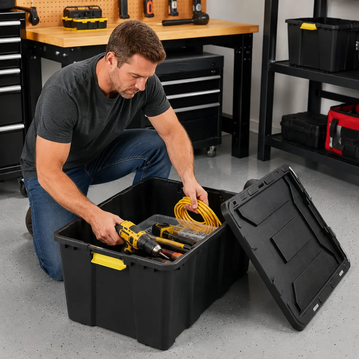Caja Organizadora Herramientas Baul Apilable Abs 100 Litros