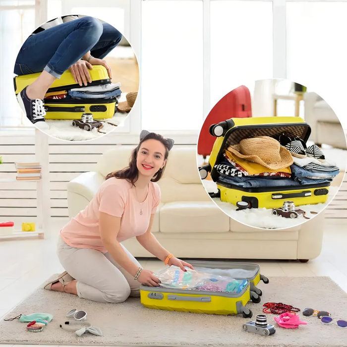 X8 Bolsas Vacio Compresion Bolsa Guardar Ropa 70x100 + Bomba