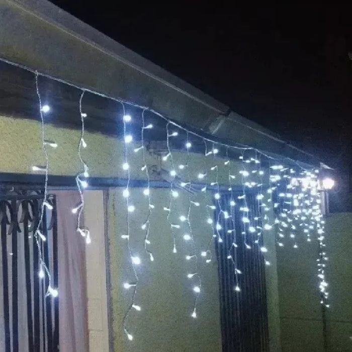 Luces Navidad Cascada De Luces Cascadas 120led 4mt Blancas