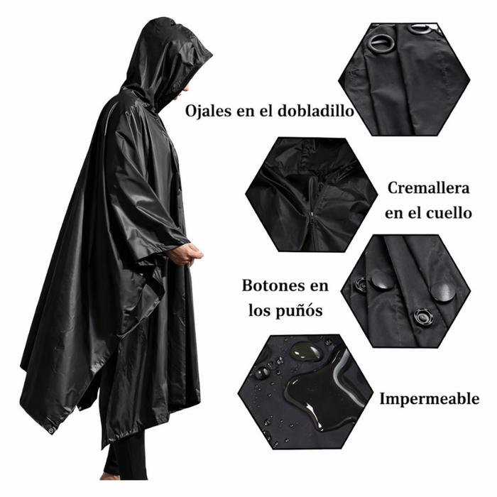 Poncho Impermeable Capa Para Lluvia Ponchos Capa Lluvia