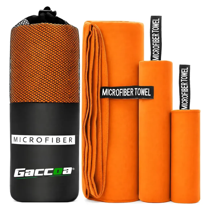 Set 3x Toallas Microfibra Secado Rapido Baño Viaje Playa Deporte