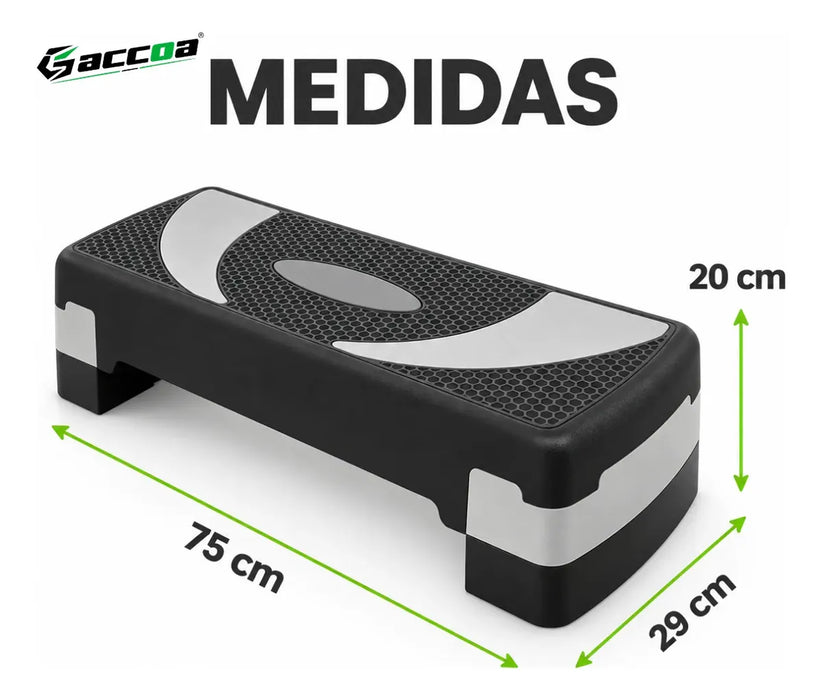 Step Aerobico Ajustable 3 Nivele Antideslizante Banco Fitnes