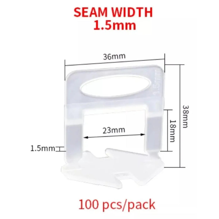 100 Clip Separador Nivelador Ceramica Porcelanato 1.5mm