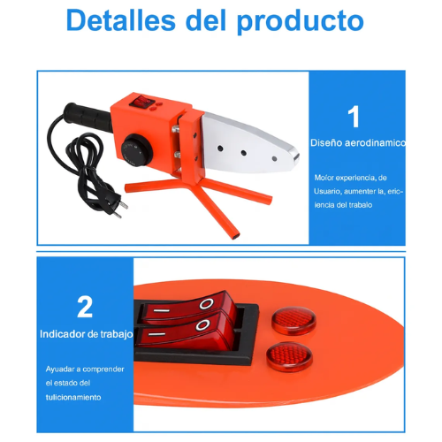 Set Maquina Termofusora Termofusionadora Ppr 20/63mm 2000w