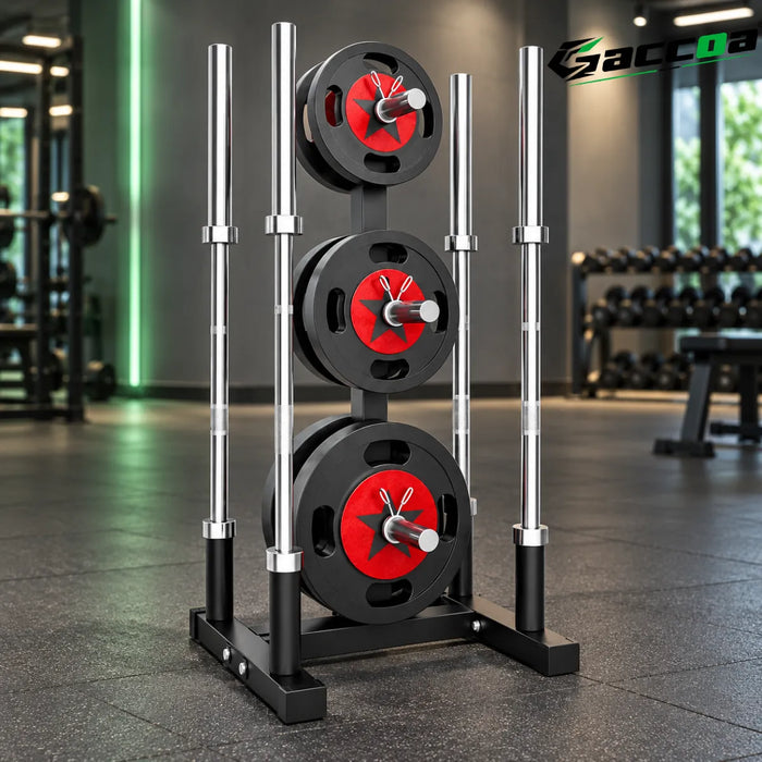 Rack Barras Discos Olímpicos Vertical Gimnasio Profesional