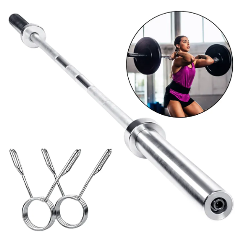 Barra Olimpica Recta 20kg 220cm Cromada Fitness Profesional