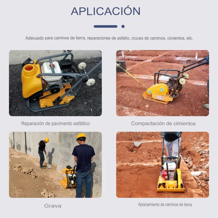 Placa Compactadora 6.5 Hp Motor Gasolina Vibratoria