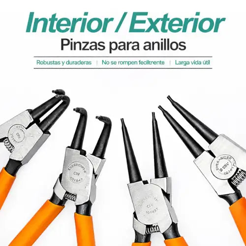 Set De 4 Alicates Punta Precisión Anillo 7 Pulgadas