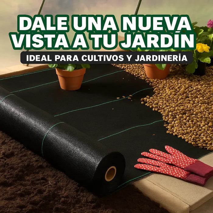 Malla Antimaleza 2x100mts Ground Cover Lona Antimaleza Negro