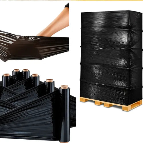 Alusa Industrial Mudanza 3kg Film Plastico Negro De Embalaje