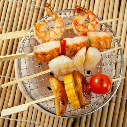 100 Pinchos Banderita Cóctel 12cm Brochetas Palillo Parrilla