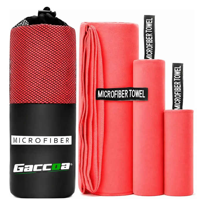 Set 3x Toallas Microfibra Secado Rapido Baño Viaje Playa Deporte