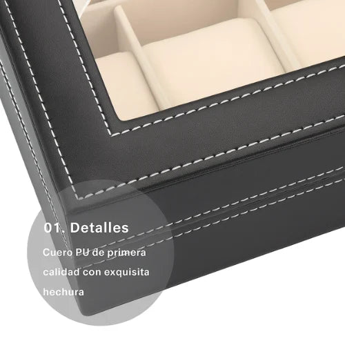Caja Organizadora Relojes Estuche Porta Reloj Exhibidor 10pc