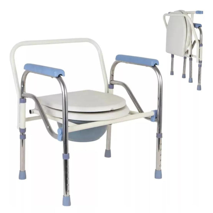 Silla Cómodo Baño Plegable 3 En 1 Aumento Ajustable Ducha/wc