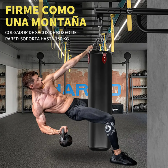 Soporte De Pared Saco De Boxeo 150kg Estirable Ejercicio