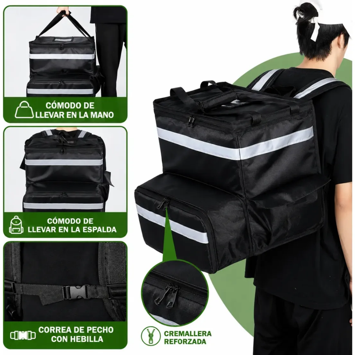 Bolso Termico Mochila Termica Delivery Expandible Repartidor
