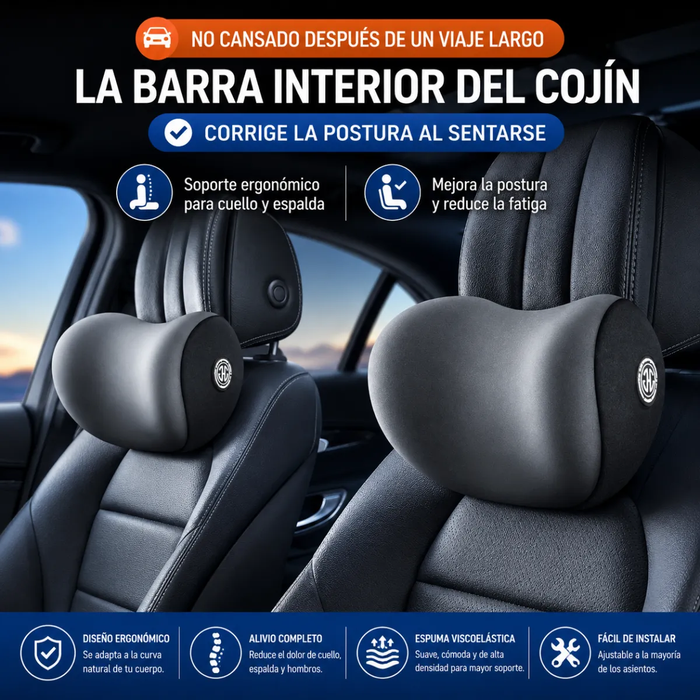 Cojin Corrector Espalda Lumbar Reposacabezas Asiento De Auto