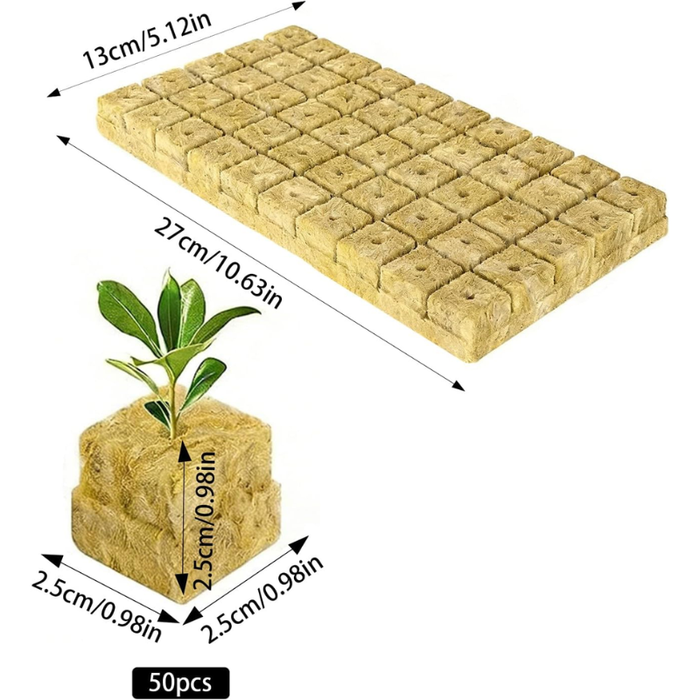 200 Bloques Cultivo Hidroponico Germinar Cubos De Hidroponia