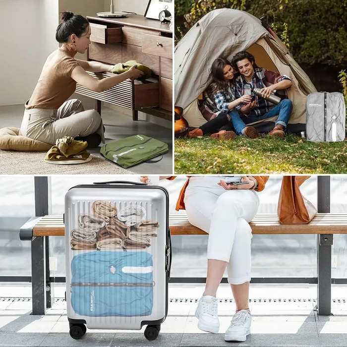 Bolsas Compresion Bolsa Viaje + Bomba Guardar Ropa Vacio 16l