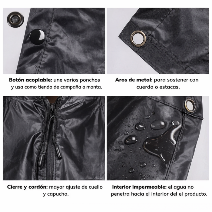 Poncho Impermeable Capa Para Lluvia Ponchos Capa Lluvia
