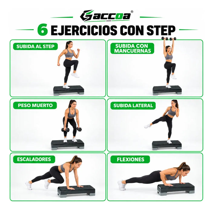 Step Aerobico Ajustable 3 Nivele Antideslizante Banco Fitnes