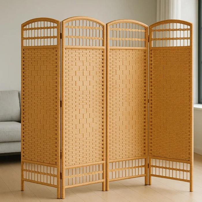 Biombo Separador  Decorativo De Ambientes Divisor Con 4 Paneles Plegable