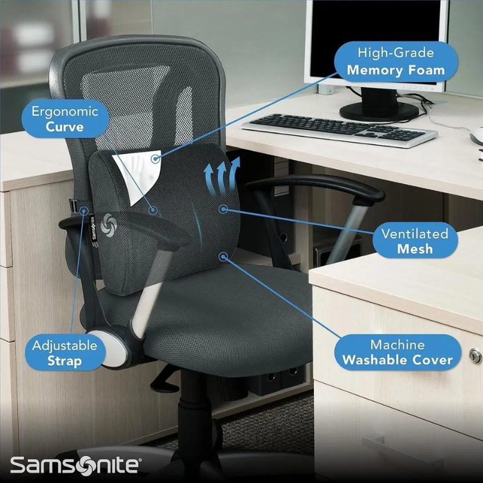 Cojin Corrector Espalda Lumbar Silla Oficina Auto Ergonómico