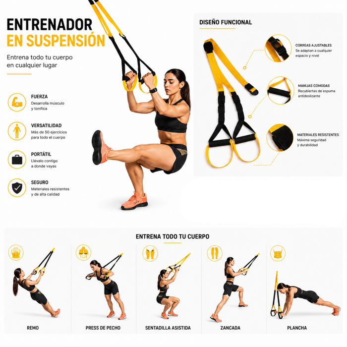 Bandas De Ejercicio De Suspensión Entrenamiento Crossfit Gym