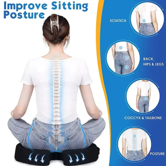 Cojín Asiento Lumbar Ergonomico Coxis Ortopédico Silla