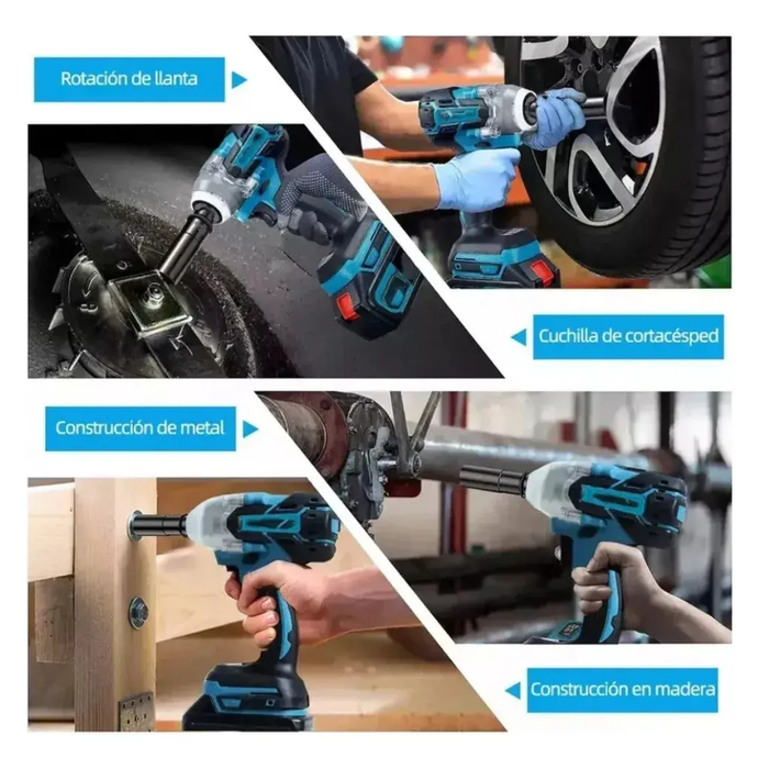 Taladro Gaccoa Llave Impacto 128v 5ah 550nm Maletín