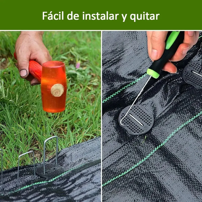 Kit 100 piezas Estacas De Césped Grapas Fijacion  Juntas Jardin