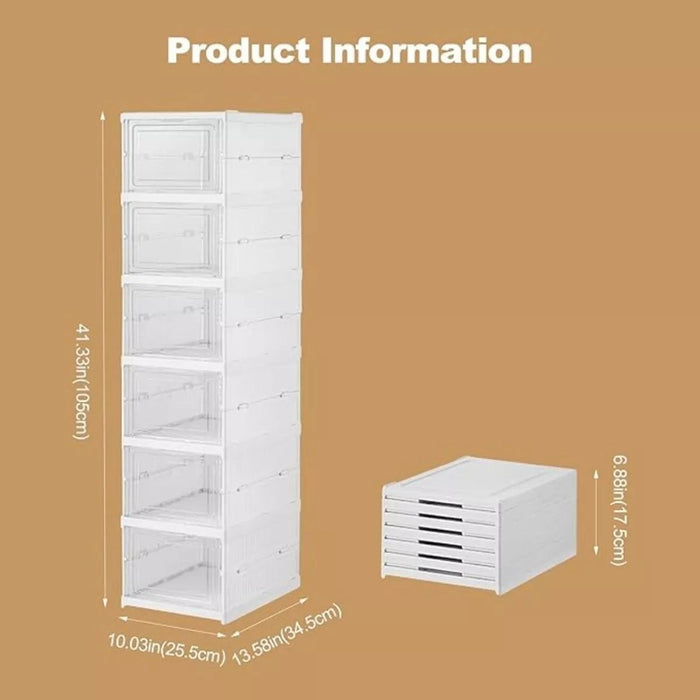 Organizador De Zapatos 6 Niveles Caja Organizadora Plegables
