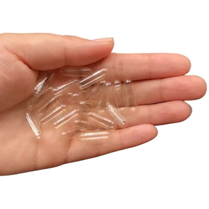 Pack 1000 Capsulas Gelatina Vacias Transparentes Capsula 2cm