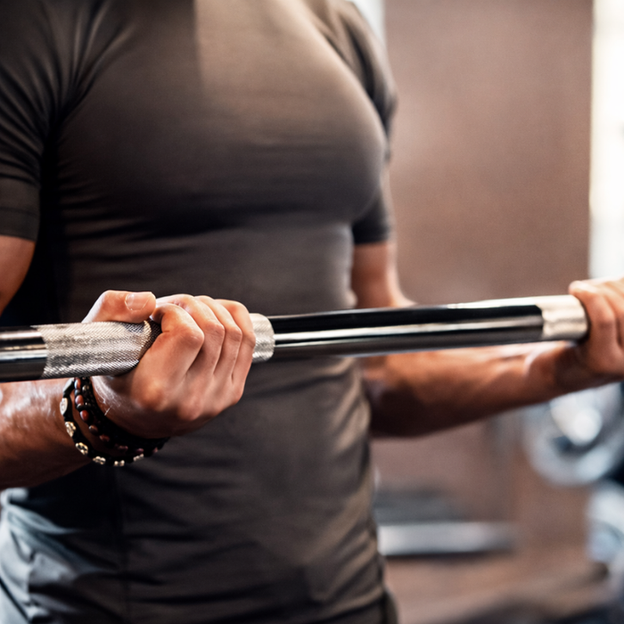 Barra Preolímpica Recta 4.45kg Fitness Gym Profesional 120cm Plateado