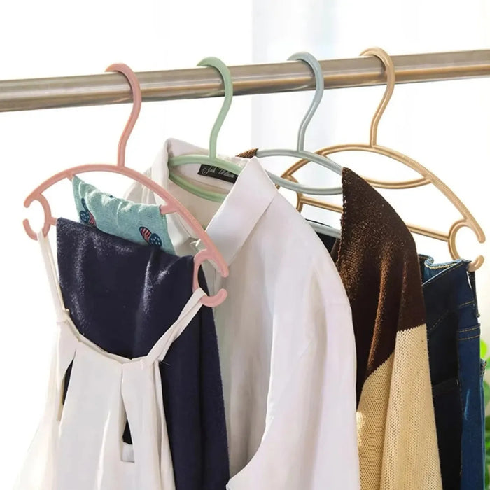 Pack X10 Colgadores De Ropa Percha Antideslizante Ganchos